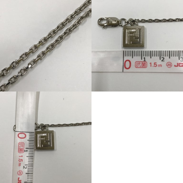FENDI FF Logo Silver Necklace Size ONE SIZE