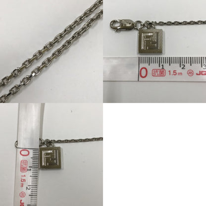 FENDI FF Logo Silver Necklace Size ONE SIZE