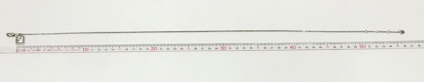 FENDI FF Logo Silver Necklace Size ONE SIZE