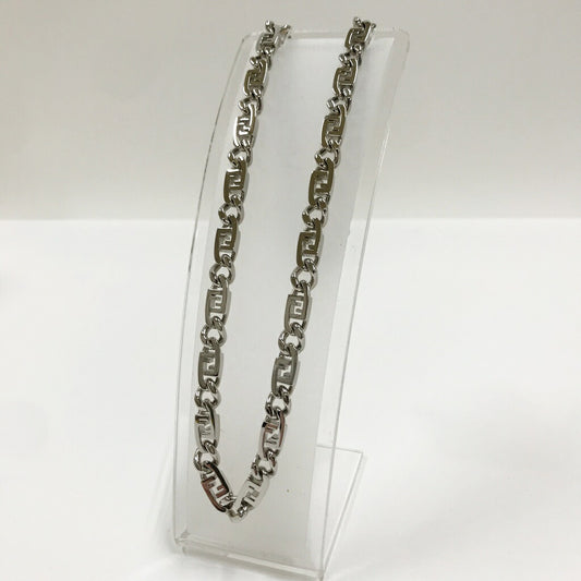 FENDI O'Lock Silver Chain Necklace Size ONE SIZE
