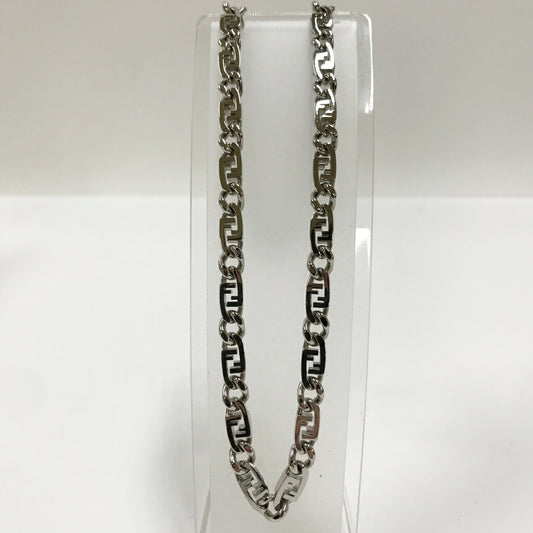 FENDI O'Lock Silver Chain Necklace Size ONE SIZE