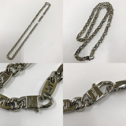 FENDI O'Lock Silver Chain Necklace Size ONE SIZE
