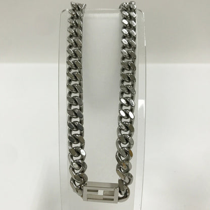 FENDI Baguette Silver Necklace Size ONE SIZE