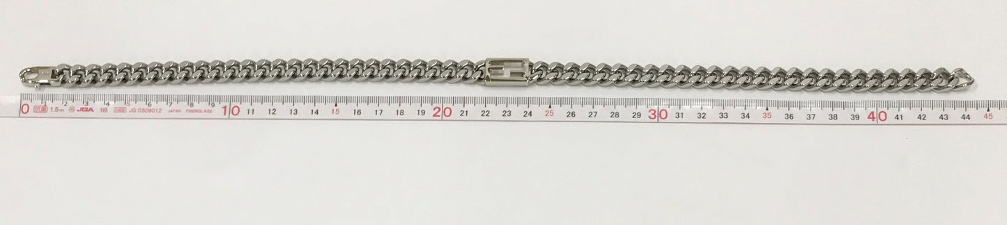 FENDI Baguette Silver Necklace Size ONE SIZE