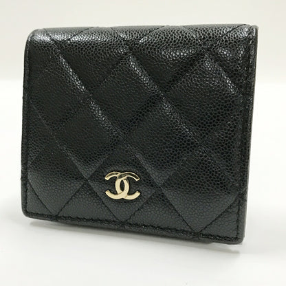 CHANEL Matelassé Mini Wallet Black Size ONE SIZE