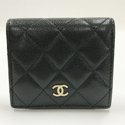 CHANEL Matelassé Mini Wallet Black Size ONE SIZE