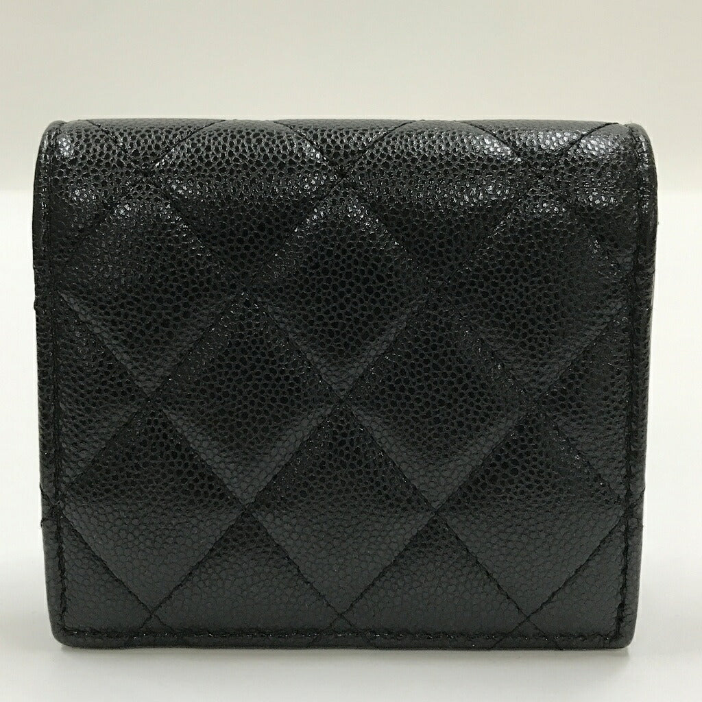 CHANEL Matelassé Mini Wallet Black Size ONE SIZE