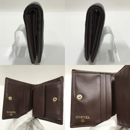 CHANEL Matelassé Mini Wallet Black Size ONE SIZE