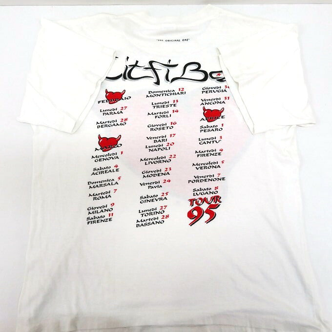 Litfiba 1995 Tour Band T-Shirt White Size XXL