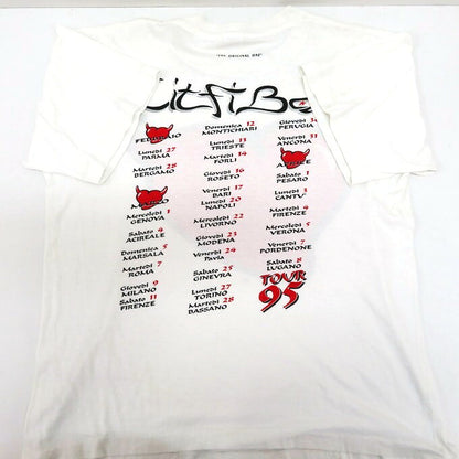 Litfiba 1995 Tour Band T-Shirt White Size XXL