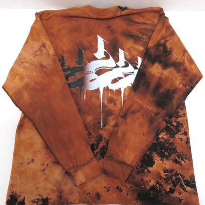 VANDAL FAITHLESS ORDER Tie-Dye Long Sleeve T-Shirt Orange Size M