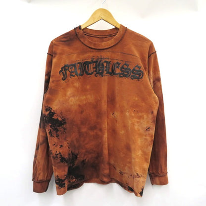 VANDAL FAITHLESS ORDER Tie-Dye Long Sleeve T-Shirt Orange Size M