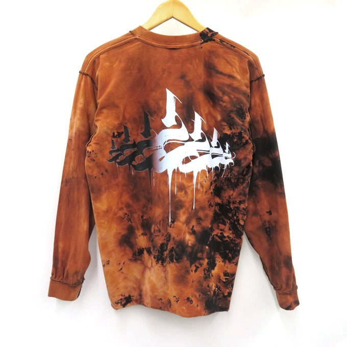 VANDAL FAITHLESS ORDER Tie-Dye Long Sleeve T-Shirt Orange Size M