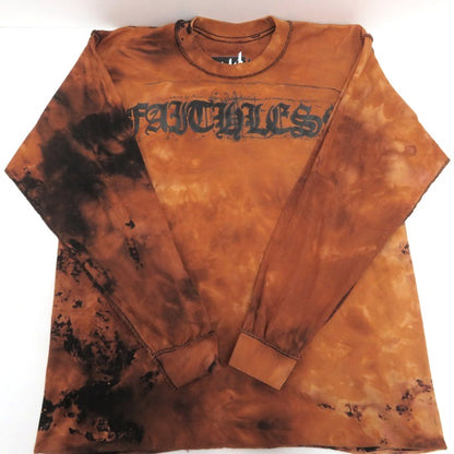 VANDAL FAITHLESS ORDER Tie-Dye Long Sleeve T-Shirt Orange Size M