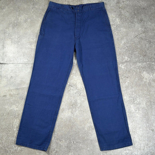 Adolphe Lafont 50s 60s French Work Pants Blue Size 50