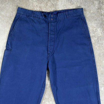 Adolphe Lafont 50s 60s French Work Pants Blue Size 50