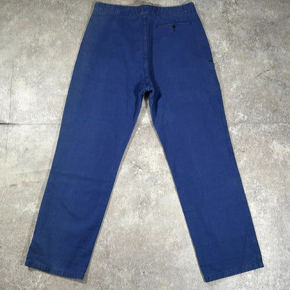 Adolphe Lafont 50s 60s French Work Pants Blue Size 50