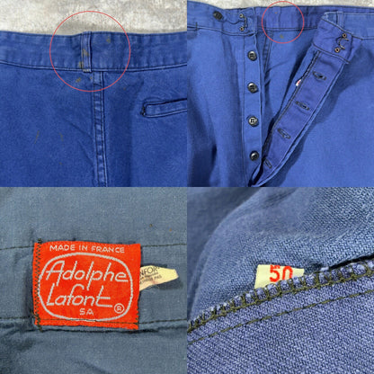 Adolphe Lafont 50s 60s French Work Pants Blue Size 50