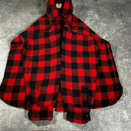 Sears 60s Vintage Buffalo Check Wool Shirt