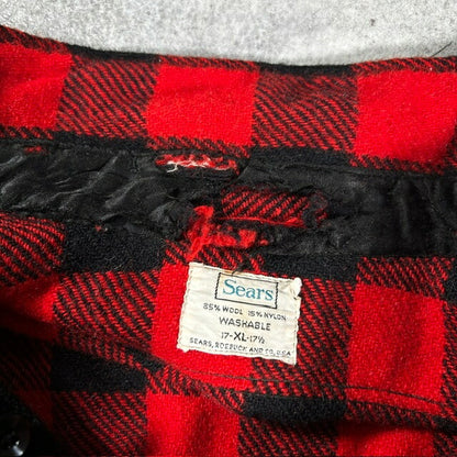 Sears 60s Vintage Buffalo Check Wool Shirt