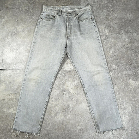 LEVI'S 80s Vintage 508 Pre-dyed UK Made Gray Denim Size W36