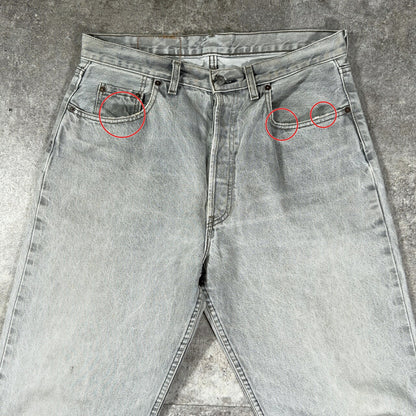 LEVI'S 80s Vintage 508 Pre-dyed UK Made Gray Denim Size W36