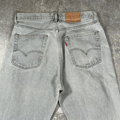 LEVI'S 80s Vintage 508 Pre-dyed UK Made Gray Denim Size W36