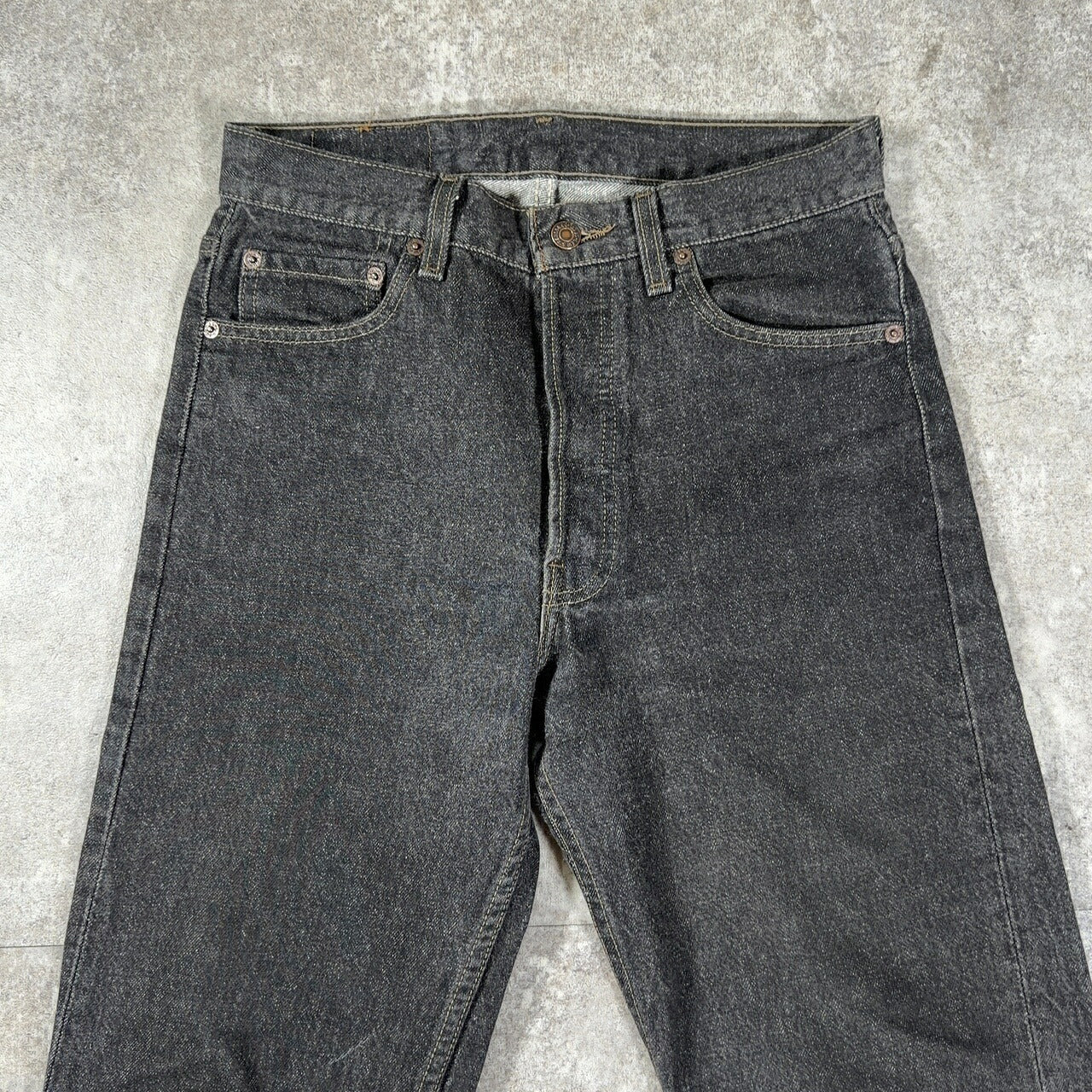 LEVI'S 90s 501 Pre-Dyed Black Denim Jeans USA Made Size W29