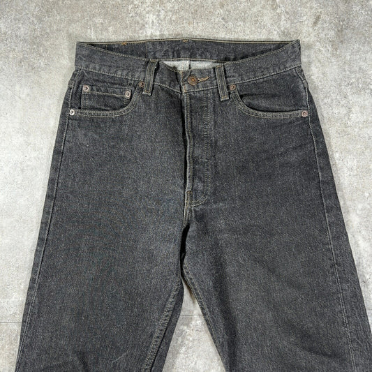 LEVI'S 90s 501 Pre-Dyed Black Denim Jeans USA Made Size W29