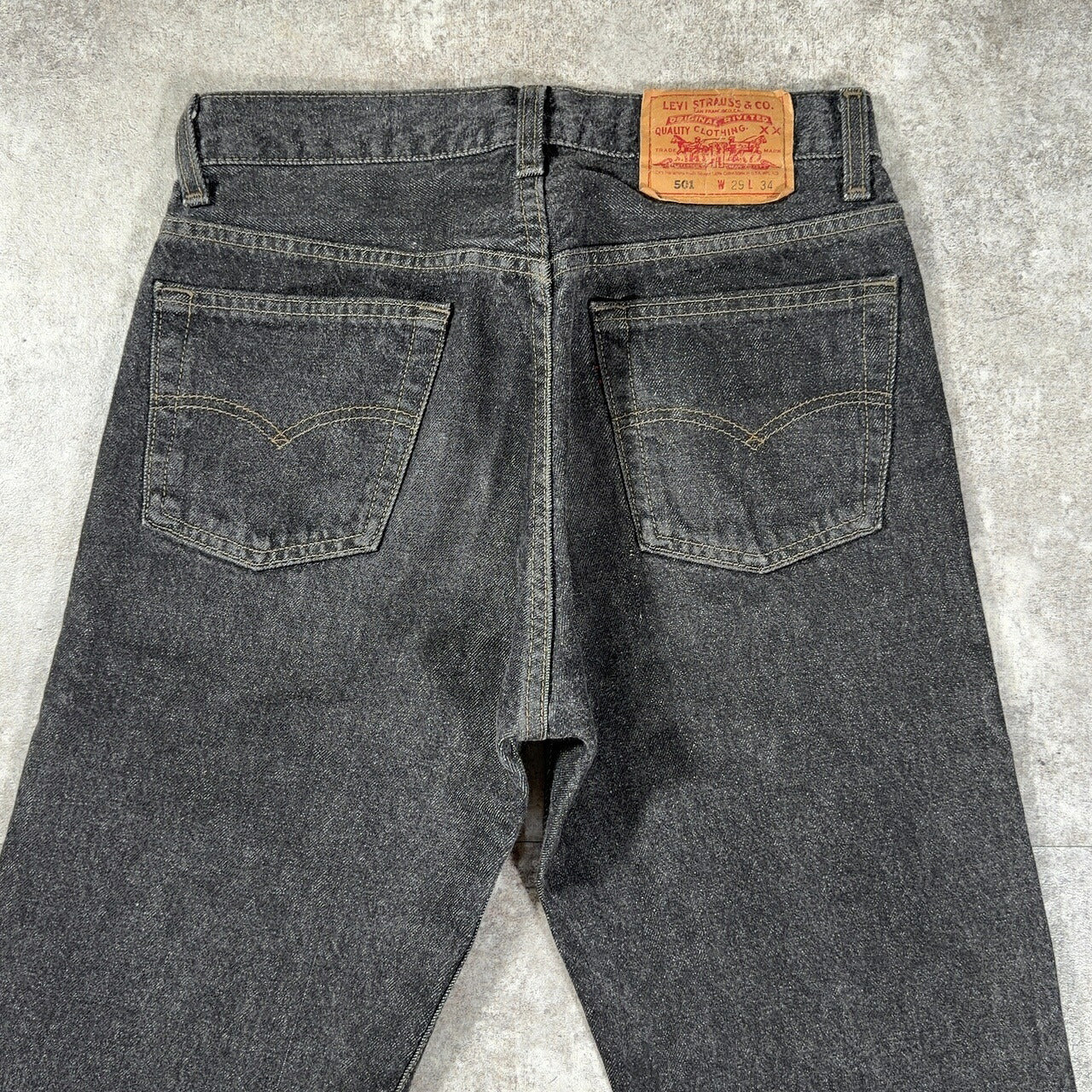 LEVI'S 90s 501 Pre-Dyed Black Denim Jeans USA Made Size W29