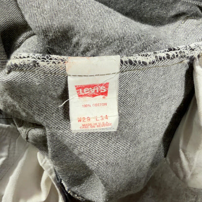 LEVI'S 90s 501 Pre-Dyed Black Denim Jeans USA Made Size W29