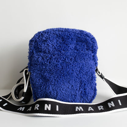 Marni Logo Strap Fleece Shoulder Bag