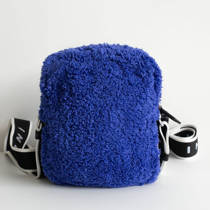Marni Logo Strap Fleece Shoulder Bag