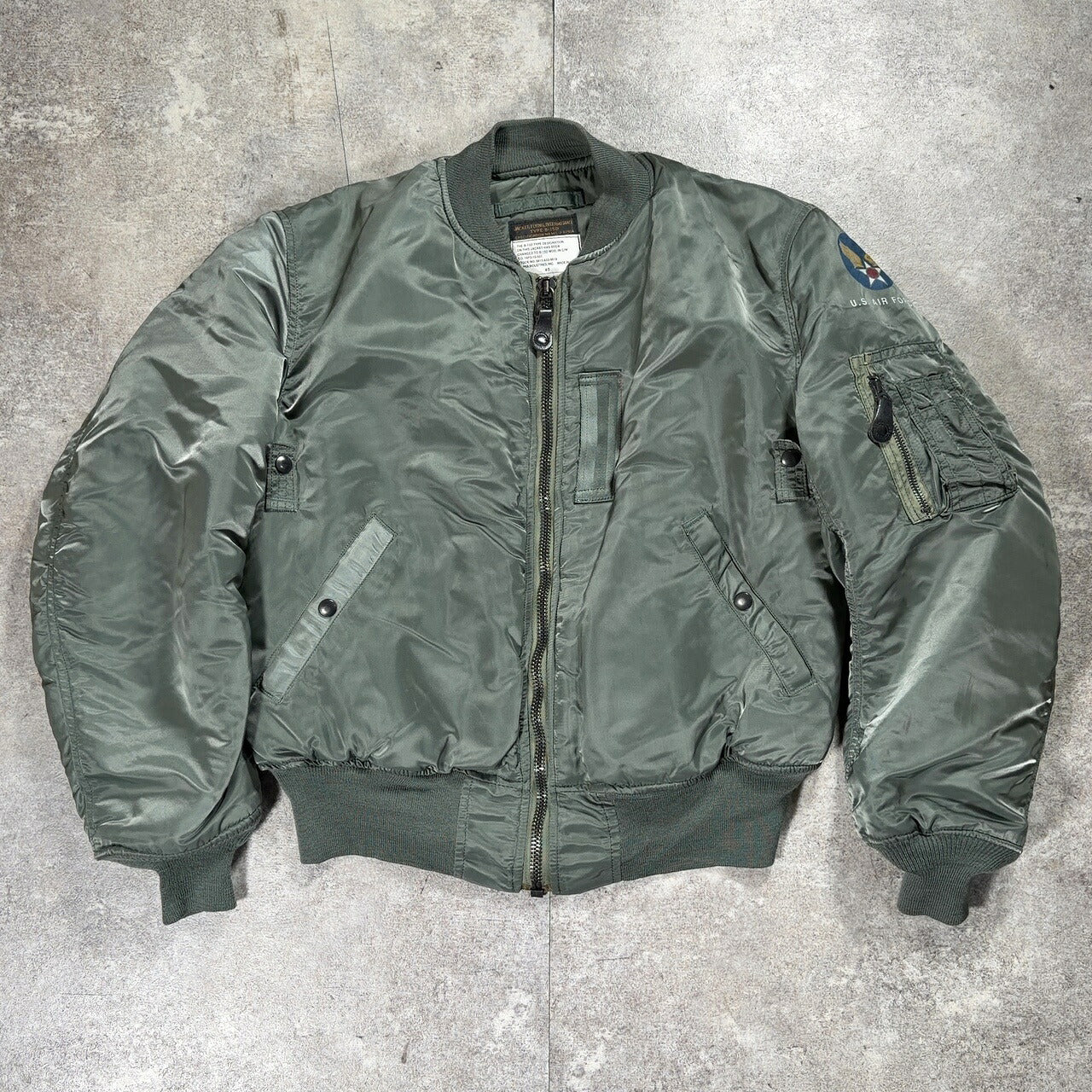 ALPHA B-15D MOD Military Flight Jacket Green Size 40