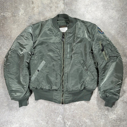 ALPHA B-15D MOD Military Flight Jacket Green Size 40