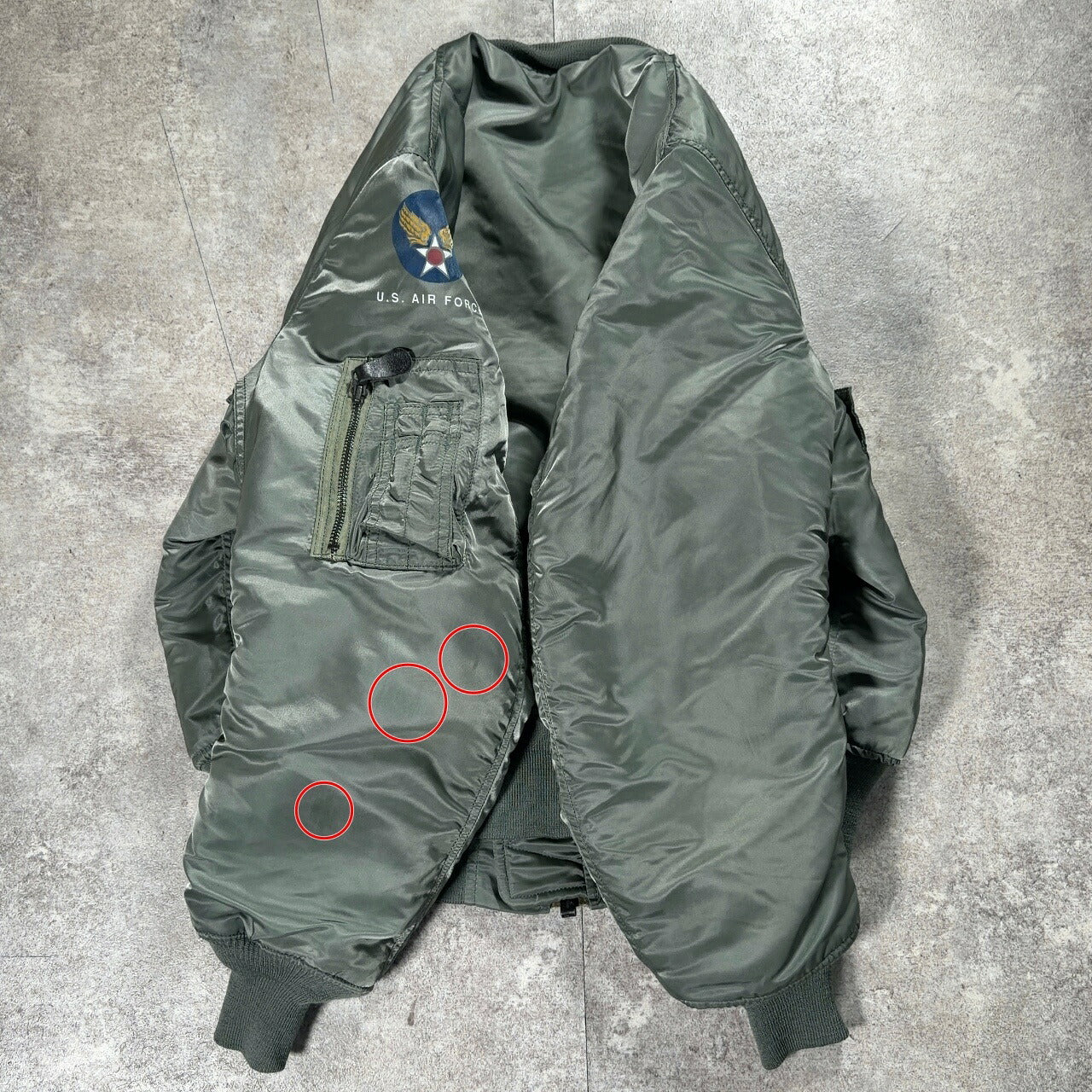 ALPHA B-15D MOD Military Flight Jacket Green Size 40