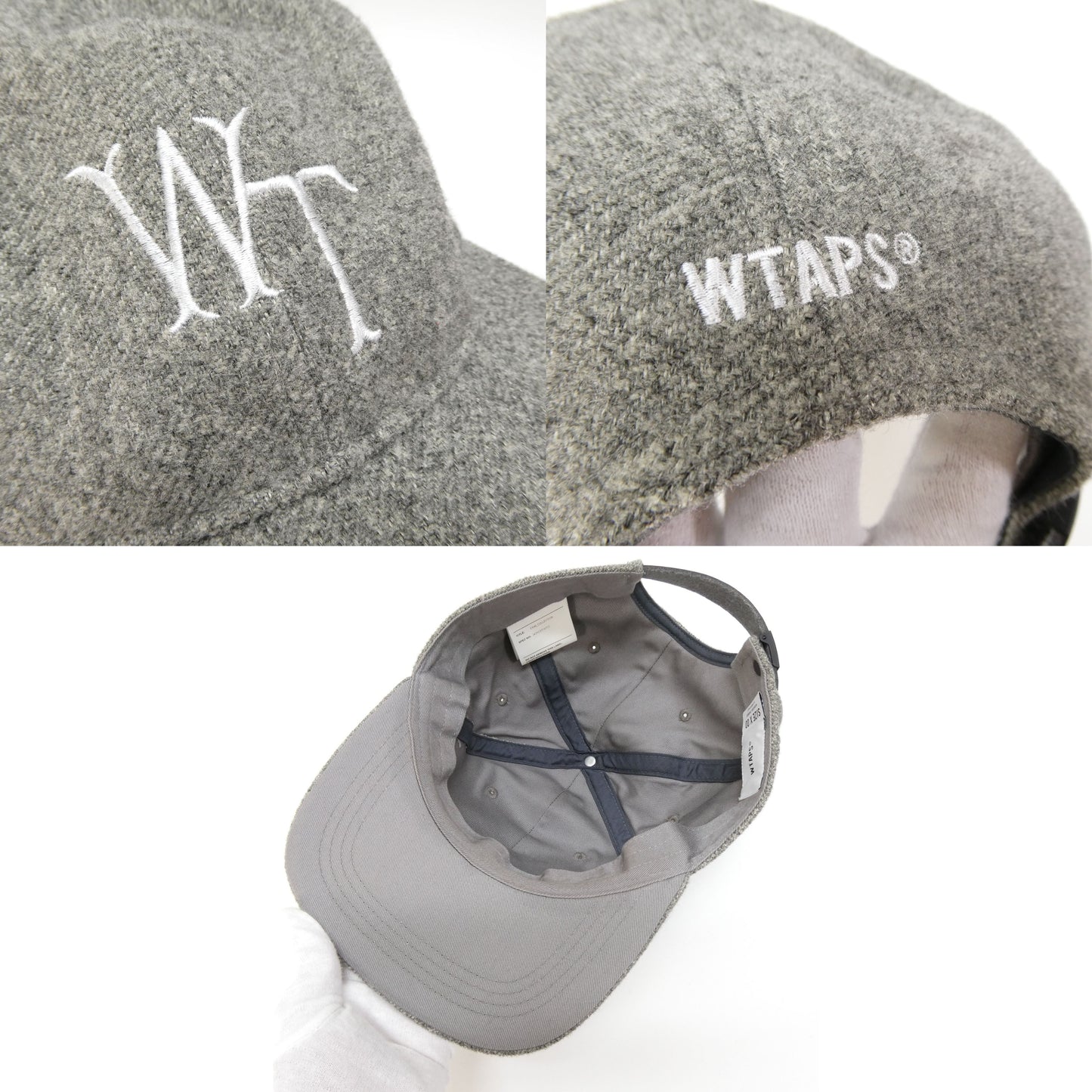 WTAPS 24AW Gray Embroidered Poly Twill Cap Size ONE SIZE