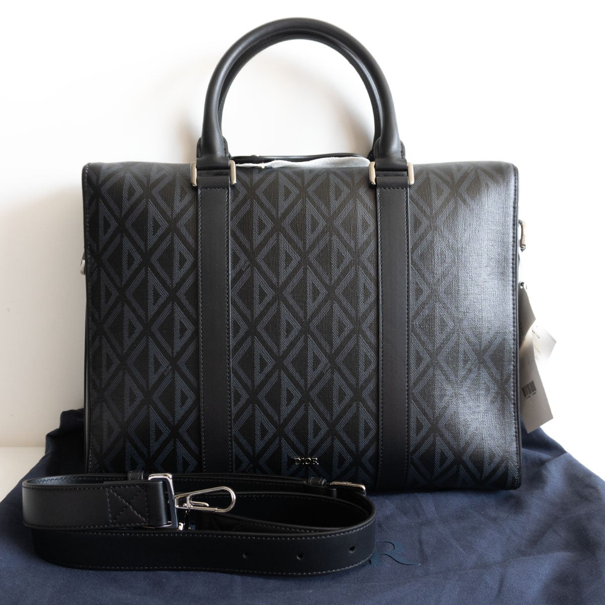 Dior x PVC CD Diamond 2-Way Briefcase Bag