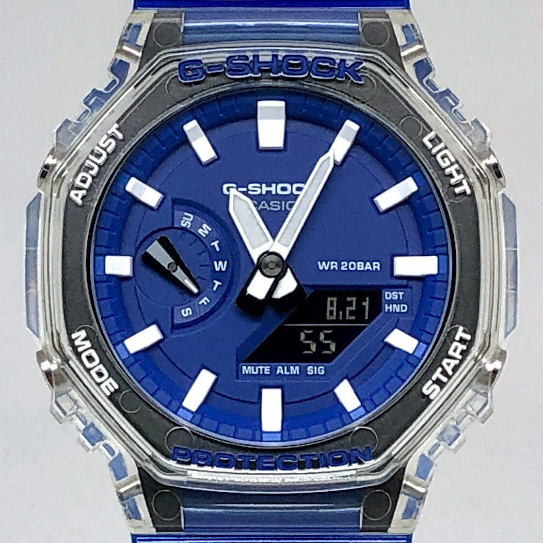 A HIDDEN COAST G-SHOCK CasiOak White Blue Watch Size ONE SIZE