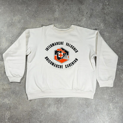ITFIW 80s French Made Raglan Felt Print Sweatshirt Size 4