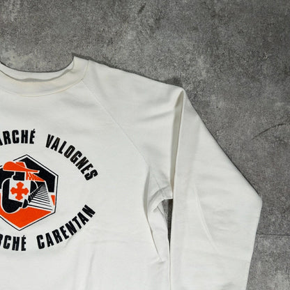 ITFIW 80s French Made Raglan Felt Print Sweatshirt Size 4