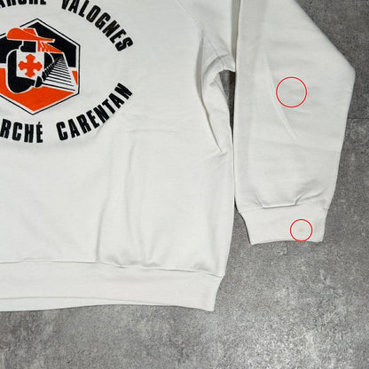 ITFIW 80s French Made Raglan Felt Print Sweatshirt Size 4