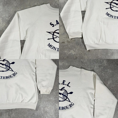 ITFIW 80s French Made Raglan Felt Print Sweatshirt Size 4