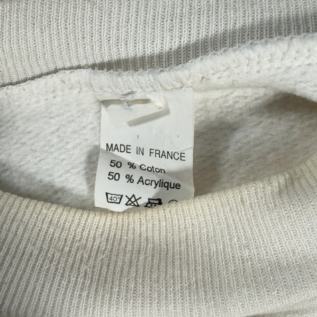 ITFIW 80s French Made Raglan Felt Print Sweatshirt Size 4