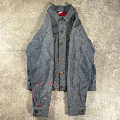 Sears Roebucks 60s Houndstooth Selvedge Jacket Blue Size 42