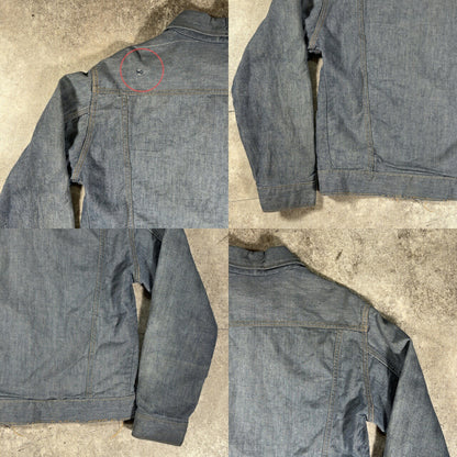Sears Roebucks 60s Houndstooth Selvedge Jacket Blue Size 42