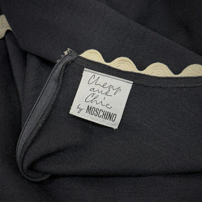 MOSCHINO 90s Cheap & Chic Wool Dress Black Size 9