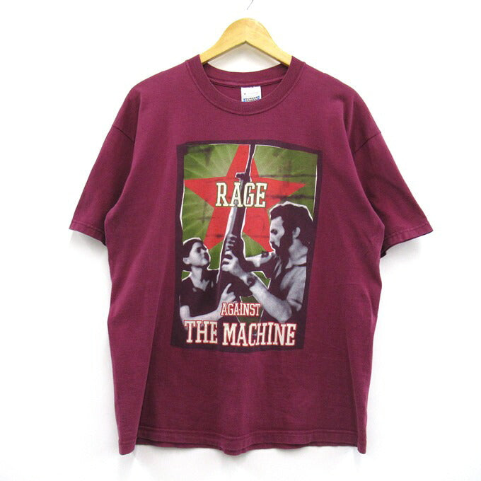 SCREEN STARS 00s Rage Against The T-Shirt Purple Size M