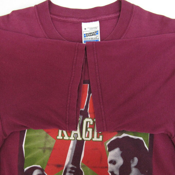 SCREEN STARS 00s Rage Against The T-Shirt Purple Size M