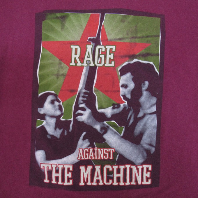 SCREEN STARS 00s Rage Against The T-Shirt Purple Size M